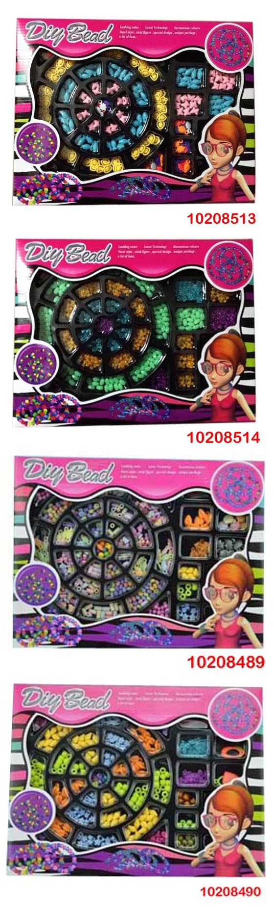 Promotion Education Plastic DIY Craft Toys Beads Set for Girl (10208490)