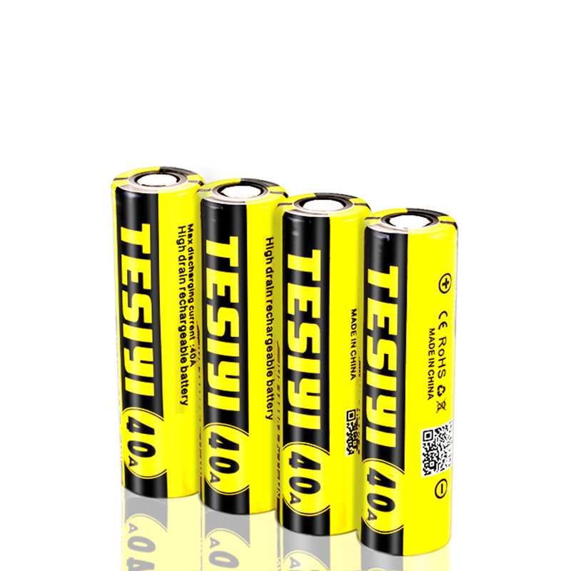 Wholesale Lithium Battery Tesiyi 18650 2600mAh 40A Rechargeable Battery