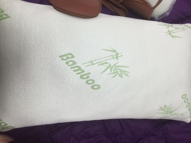 Memory Foam Bamboo Pillow in Roll Bag