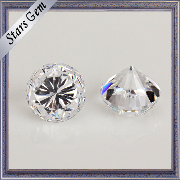 Wuzhou Manufacturer Round Star Cut 40% Heavy Weight Cubic Zirconia