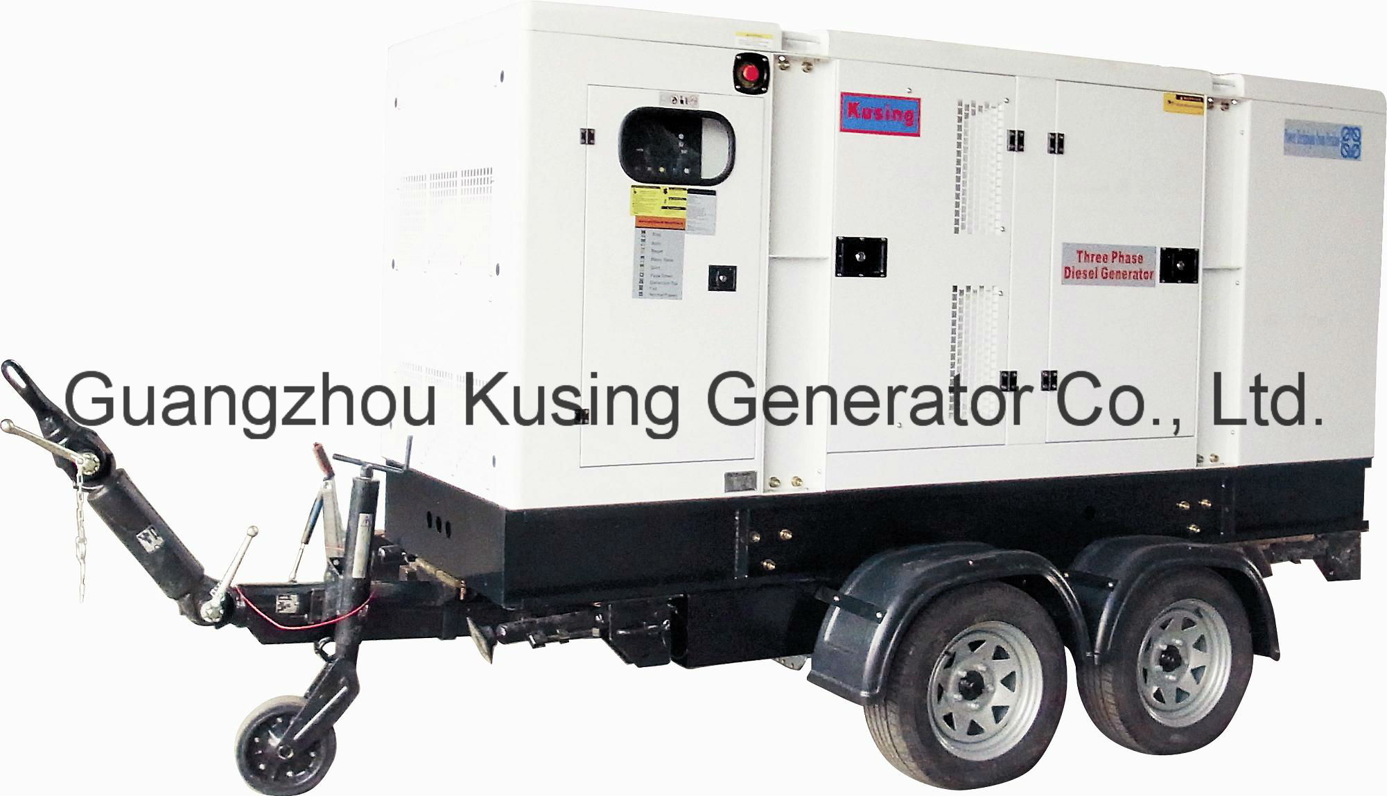 Trailer Diesel Sound Proof Generator/Diesel Silent Genset/Mobile Trailer Genset