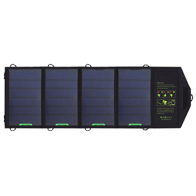 Hige Conversion 18W Sunpower Foldable Battery Powerbank 4 Panel Solar Charger