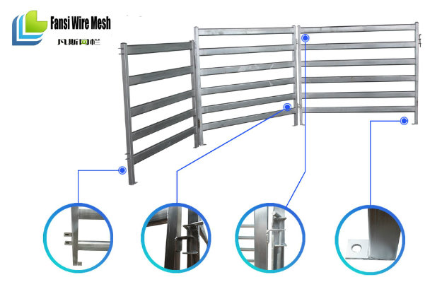 Australia Standard 1.8X2.1m 5 Bar Cattle Yard Panel