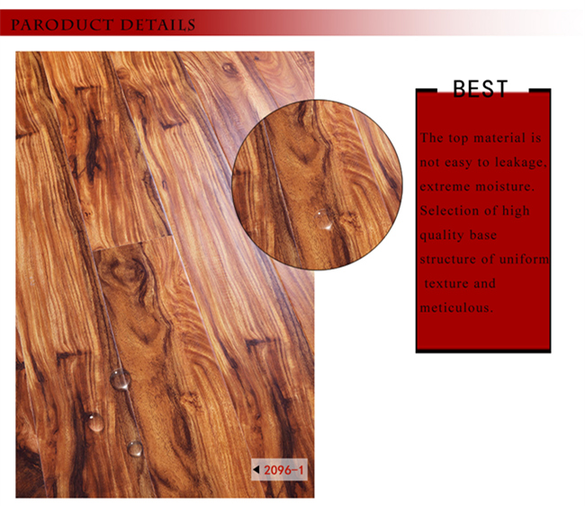 Vinyl Plank 12mm HDF White Oak Handscraped Laminated Wood Flooring