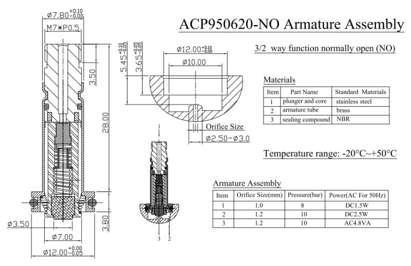 Armature Solenoids of Solenoid Valve