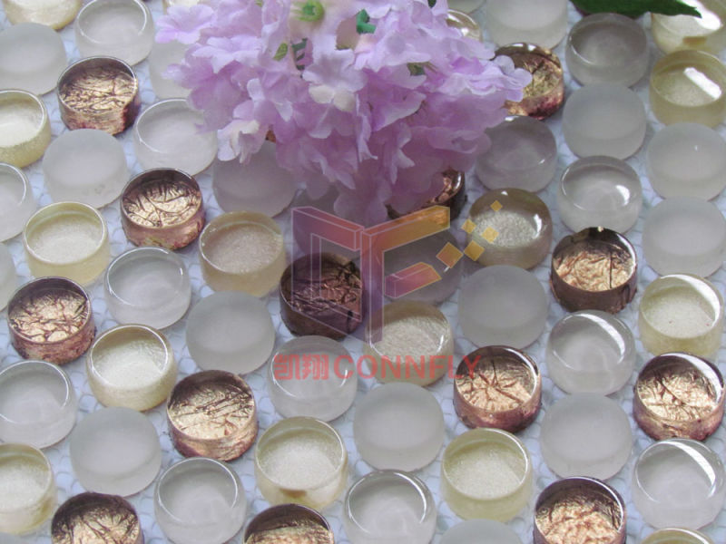 Round Shape Crystal Glass Mosaic (CFC645)