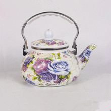 0.2-2.5L Flower Painted Tableware Drinkware Enamel Teapot Kettle/Coffee Pot