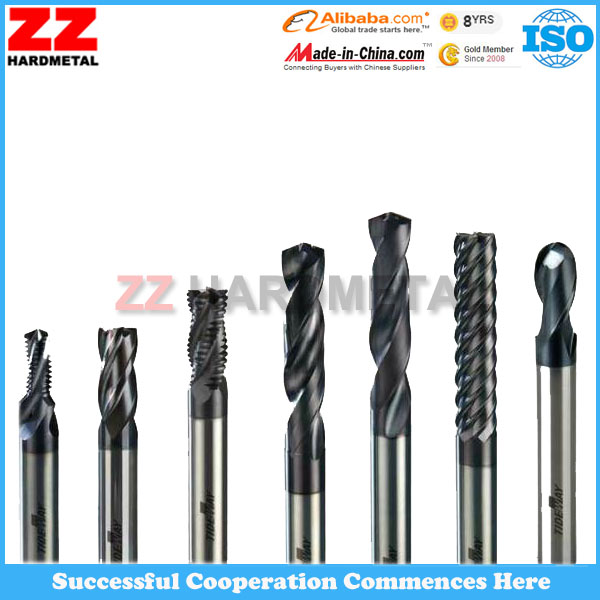 Ultra Fine Grain Size Solid Tungsten Carbide End Milling Cutters