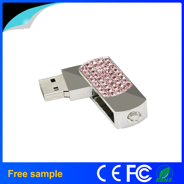China Supplier Promotional Gift Crystal Metal USB Pen Drive 4GB 8GB