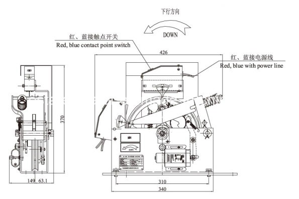 Bi-Directional Roomless Lift Used Speed Governor, Elevator Parts (OS15-240E)