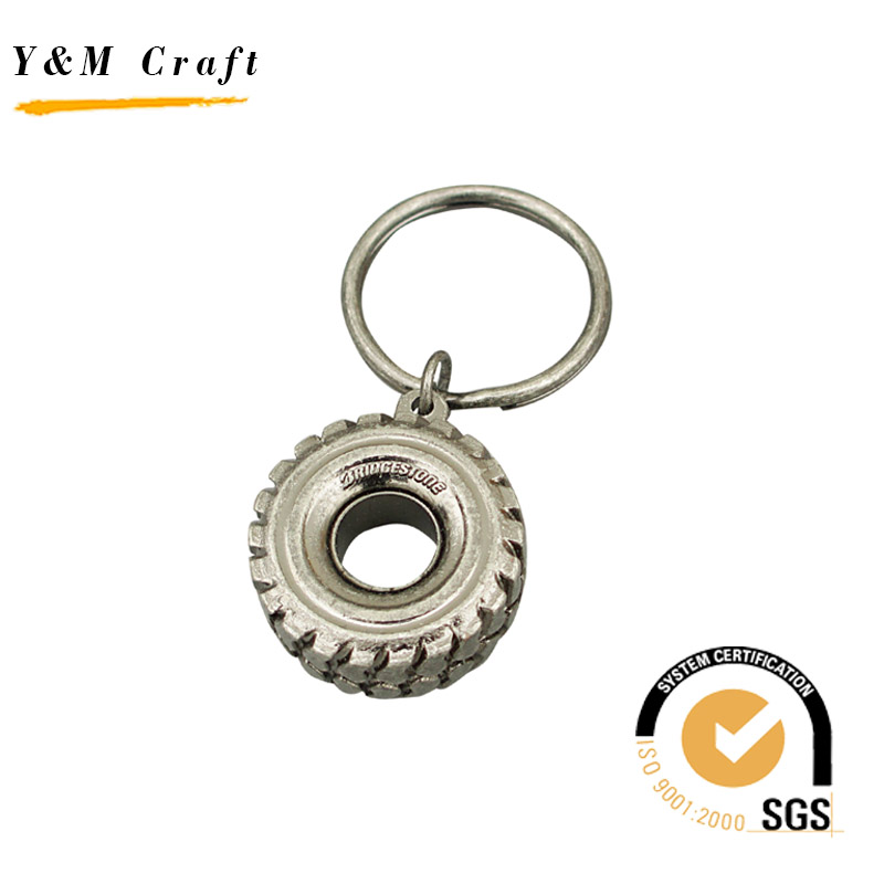 Hot Sale PU Metal Leather Key Ring with High Quality (Y03865)