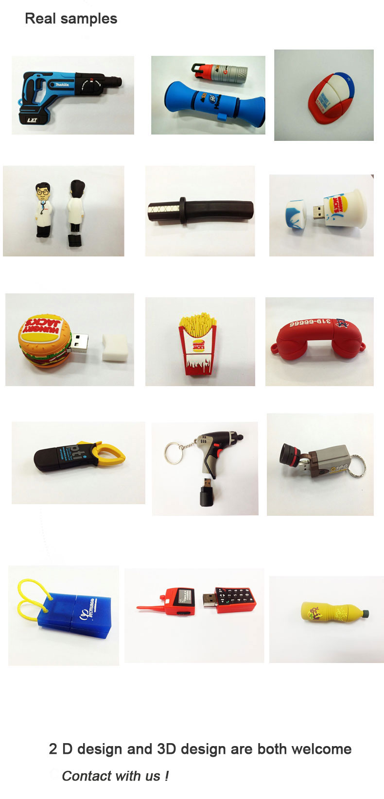 Ept Customized 3D PVC USB Flash Drive for Promotion Gift 