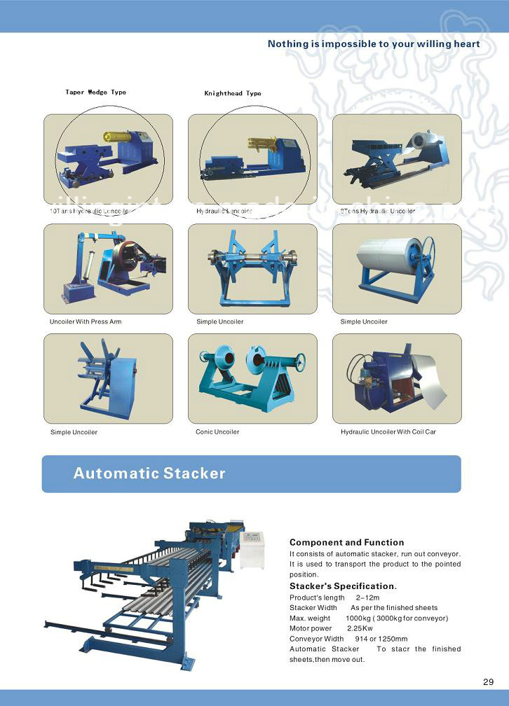 3 Tons Color Sheet Metal Simple Uncoiler