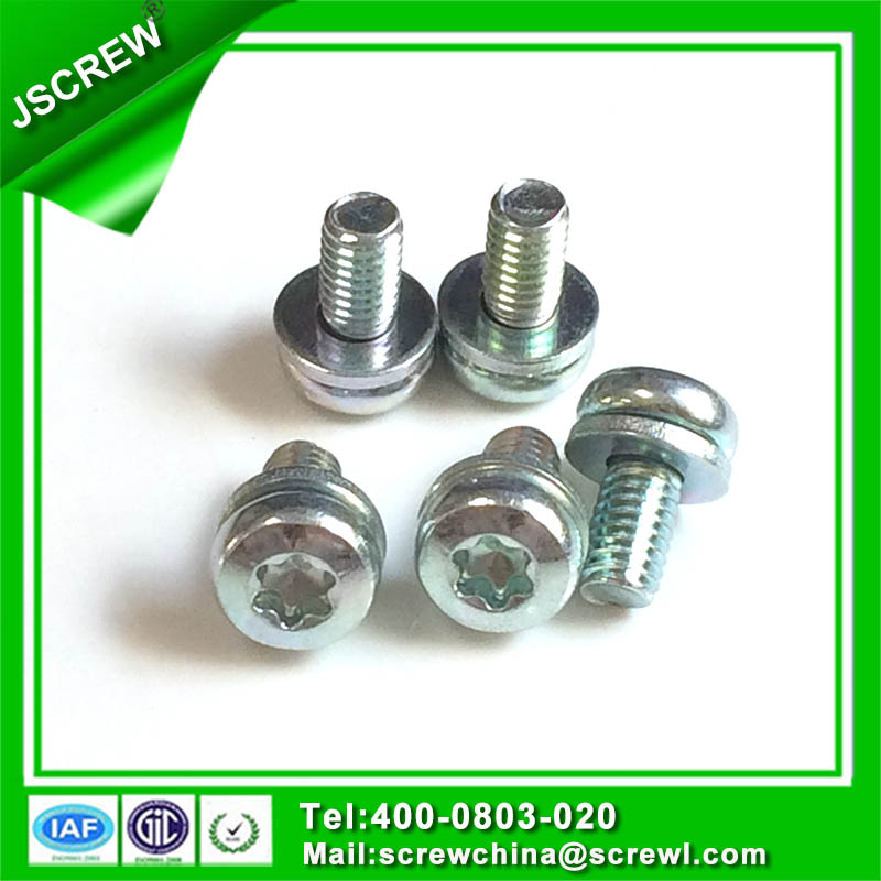 Steel Zinc Plated Pan Head Sem Screws for Machinery