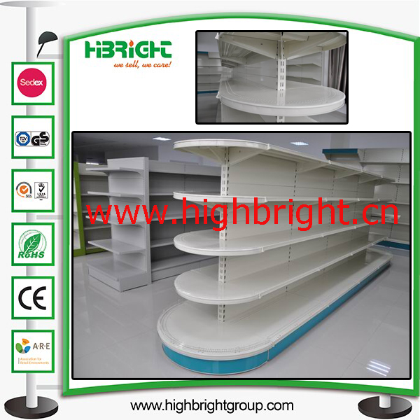 Heavy Duty Metallic Advertising Display Supermarket Shelf