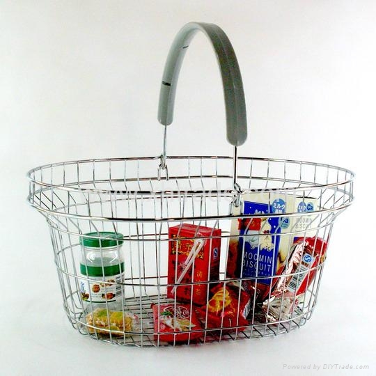 News Style Small Metal Wire Shopping Basket