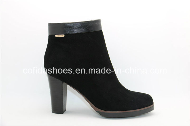 Simple Comfort High Heels Platform Women Leather Boots