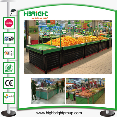 Acrylic Vegetable Fruit Display Rack Shelf for Supermarket