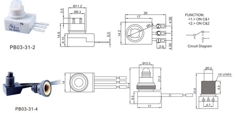 Automotive Electronic Vacuum Cleaner Button Switch (FBELE)