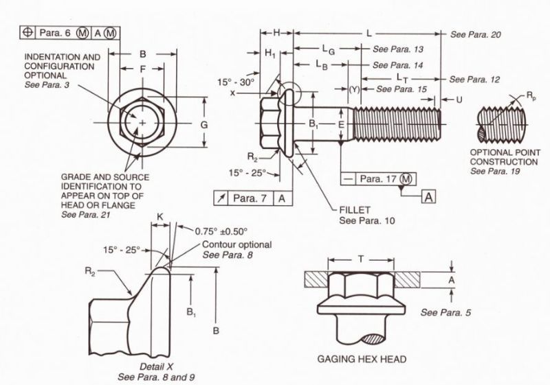 Flange Head Bolt for Machine Flange Bolt Hex Flange Bolt Flange Screw