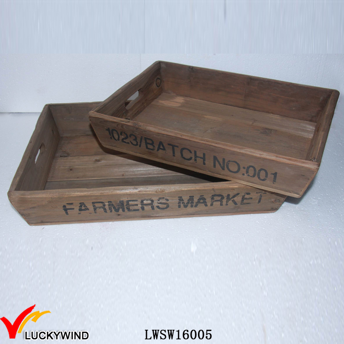 Table Organizer French Farm Fir Recycled Reclaimed Wood Tray