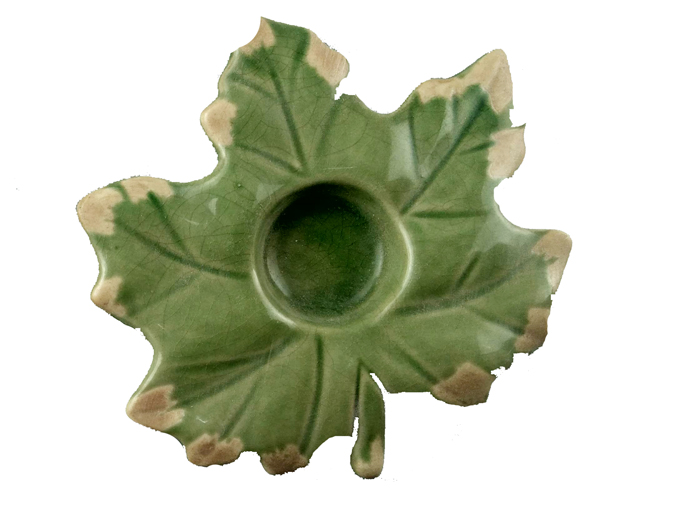 Maple Leave Shape Ceramic Candle Holder for Decoration