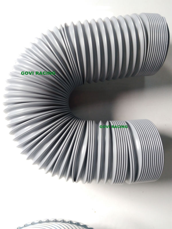 4'' Inch Plastic Flexible Hose Air Intake Pipe with 2PCS T-Clamps