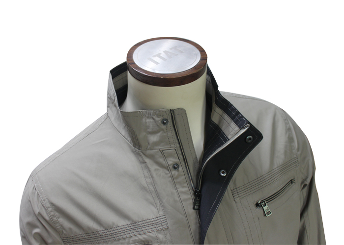 Men's Highneck Zip up Casual Jacket Outcoat