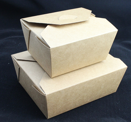 Custom Disposal and Recycle Brown Kraft Paper Chinese Noodle Box
