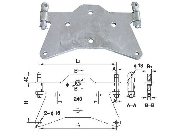 Lk Type Single Suspension Insulator String Yoke Plate