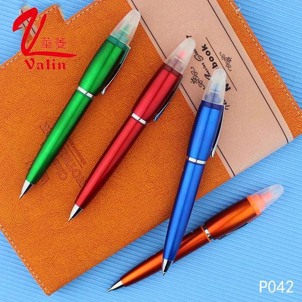 Promotional Highlighter Plastic Pen Hight Quality Plastic Pen on Sell