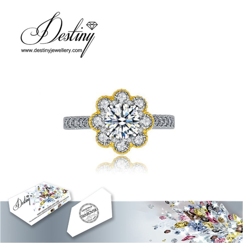 Destiny Jewellery Crystal From Swarovski Ring Flowers Ring