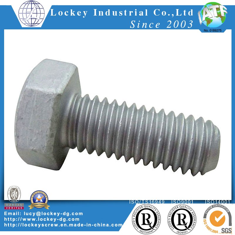 High Strength Steel Grade 5 Hex Head Screw Plain Asme B18.2.1