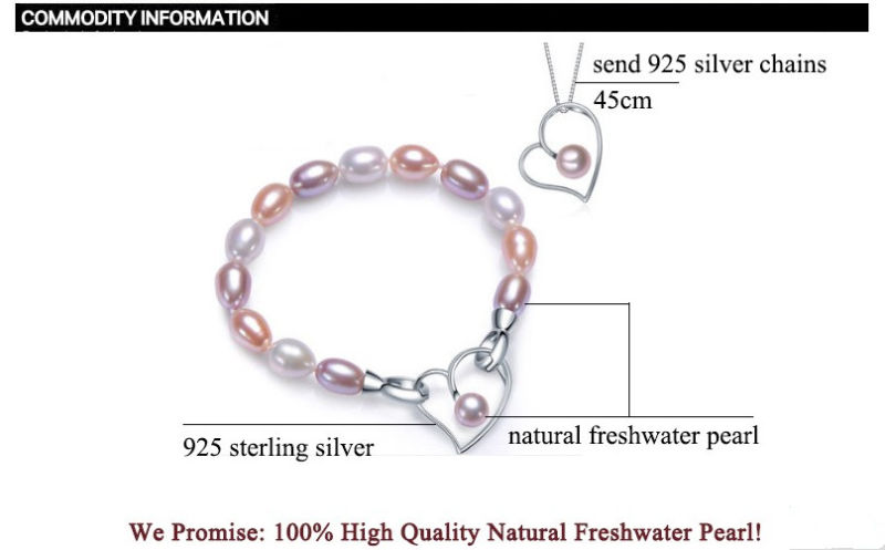 Latest Design Pearl Jewelry Set 100% Natural Freshwater Pearl Set Jewelry 925 Silver Fashion Pearl Set