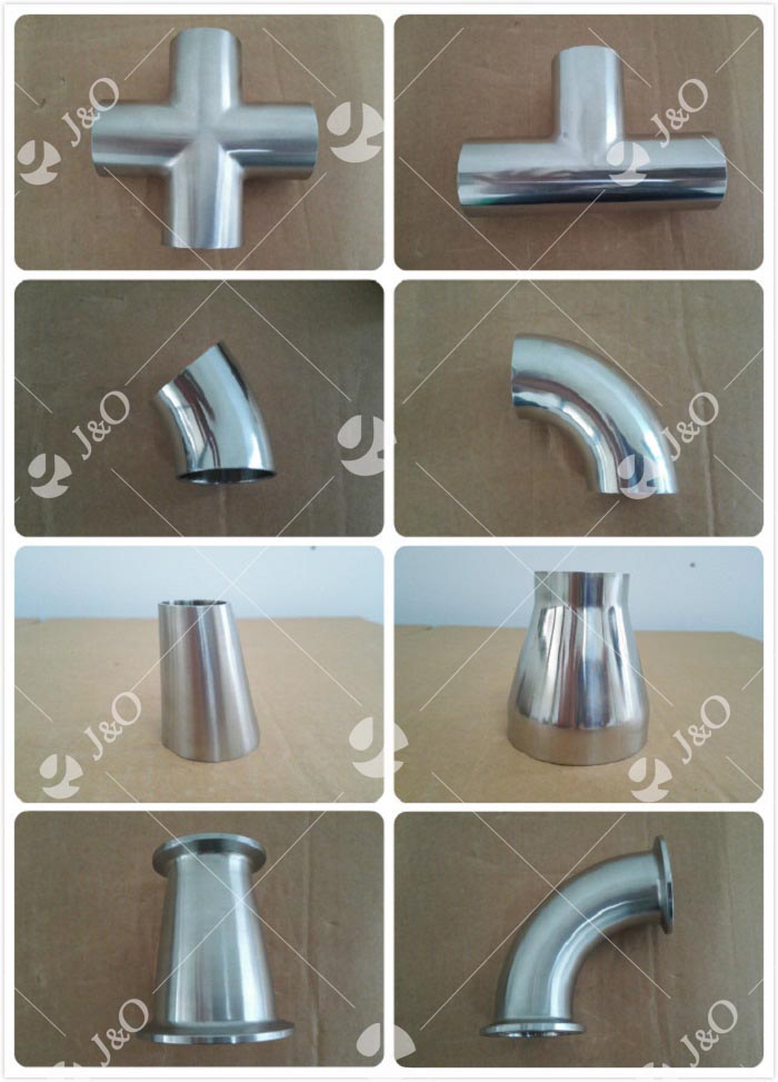 Sanitary Stainless Steel 90 Degree Weld Elbow with Straight Ends