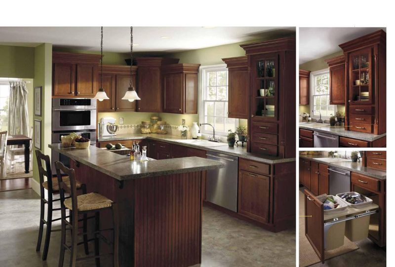 Island Style Solid Wood Kitchen Cabinet