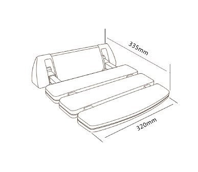 Safety Nylon Folding Shower Seat for Elderly