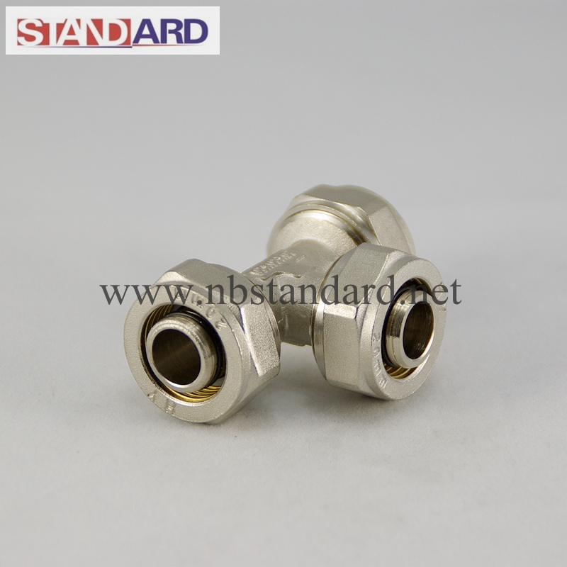 Brass Equal Tee/Brass Compression Fitting for Pex-Al-Pex Pipe/Pex-Al-Pex Pipe/Equal Tee