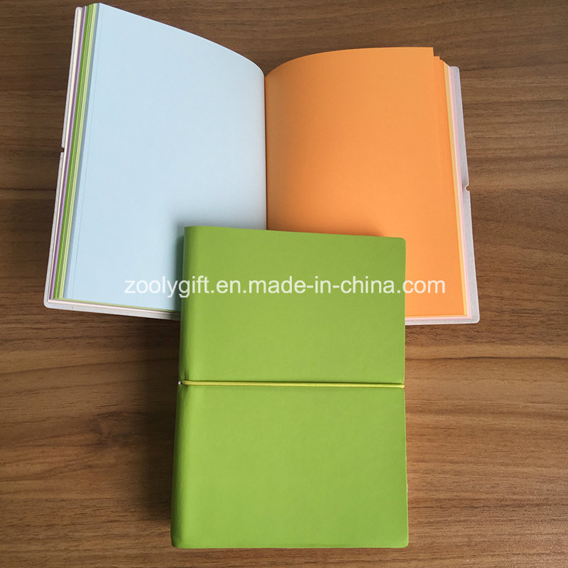 Quality PU Leather A5 Color Paper Notebooks