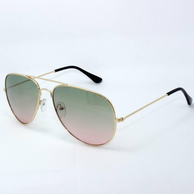 Metal Sunglasses with Gray Mirror Lenses