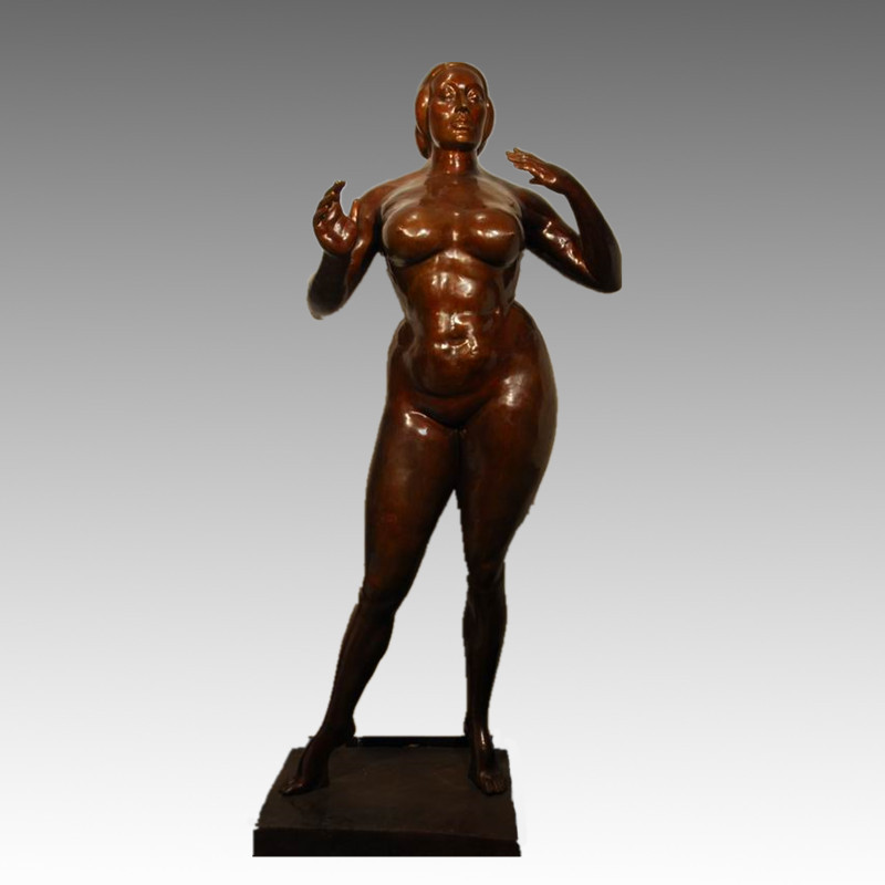 Large Statue Standing Woman Bronze Sculpture Tpls-007