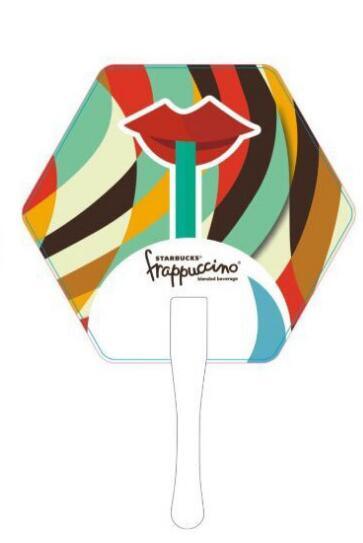 OEM Print Logo PP Advertising Hand Fan for Promotion