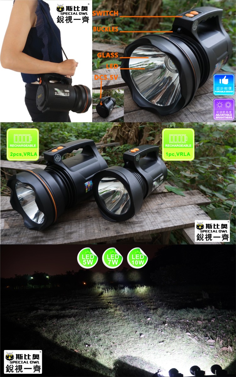 FL-14120B, 2W/3W/5W, LED Flashlight/Torch, Rechargeable, Search, Portable Handheld, High Power, Explosion-Proof Search, CREE/Emergency Flashlight Light/Lamp