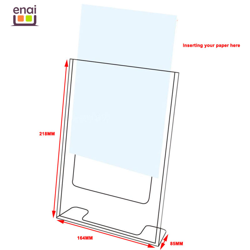 Cheap and Good Quality Plastic Transparent Card Stand for Stationery