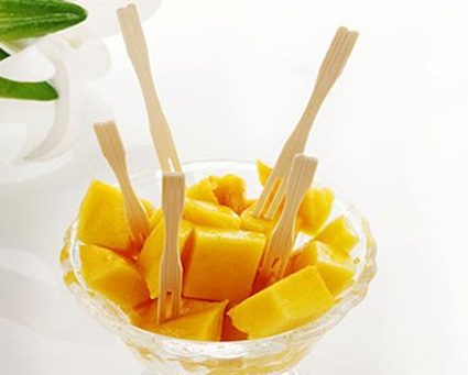 Nice Design Bamboo Material Fruit Forks