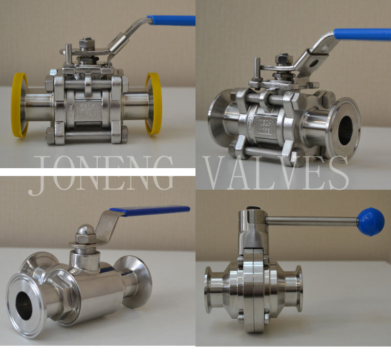 Stainless Steel Pneumatic Sanitary Non Retention Ball Valve (JN-BLV2006)