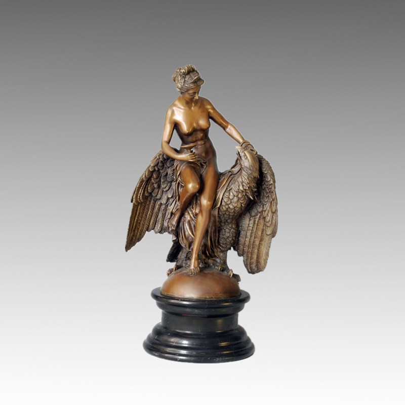 Nude Statue Heber&Eagle Bronze Sculpture, L. C. Buhot TPE-147