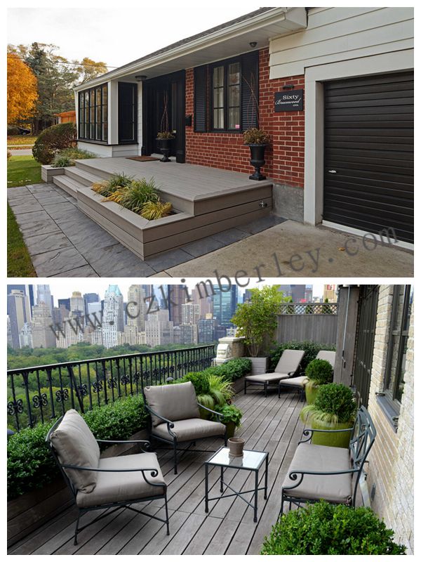 Anti-Slip Weather-Resistant Durable Wood Plastic Composite Decking/WPC Floor/WPC Decking