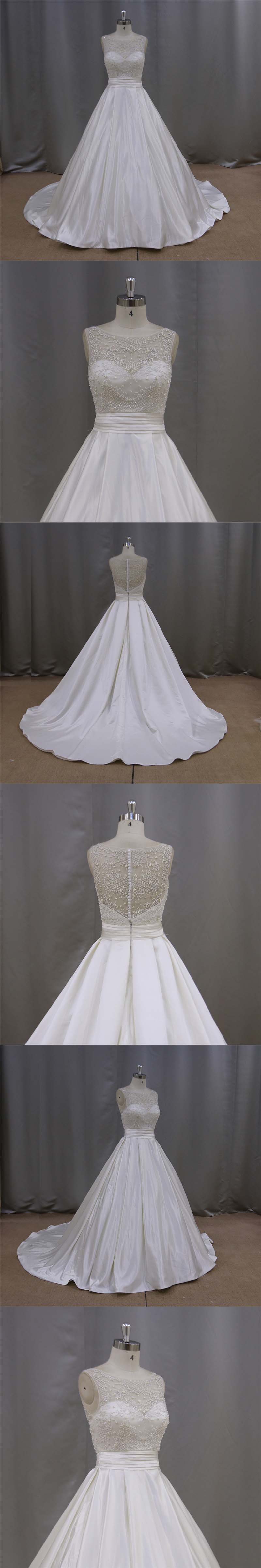 Guangzhou Alibaba A-Line Bridal Gowns Beading