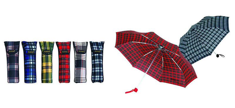 Check Fabric 3 Fold Automatic Umbrella (YS-3FA22083009R)